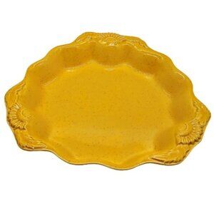 Appolia Golden Yellow Ceramic Scalloped 12-Inch Dish